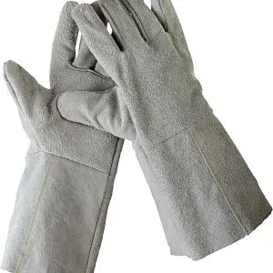 Краги спилковые пятипалые 35 см